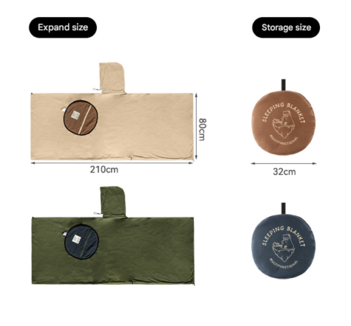 Elosung Wearable Fleece Sleeping Bag with Hood – image 2