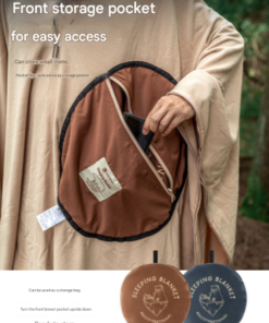 Elosung Wearable Fleece Sleeping Bag with Hood - Image 4