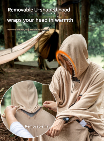 Elosung Wearable Fleece Sleeping Bag with Hood – image 5