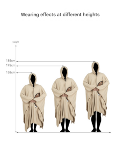 Elosung Wearable Fleece Sleeping Bag with Hood - Image 8