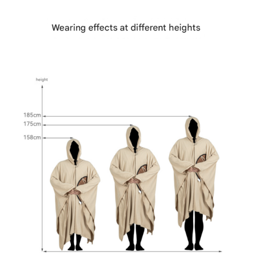 Elosung Wearable Fleece Sleeping Bag with Hood – image 8