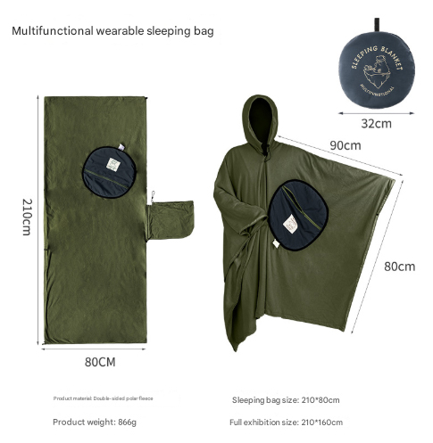 Elosung Wearable 4-in-1 Fleece Sleeping Bag – image 1