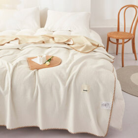 Elosung Dual Sided Waffle & Plush Fleece Blanket – image 1