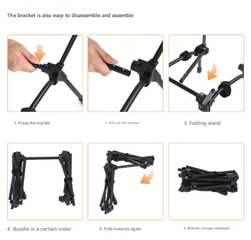 Elosung Folding Camping Chair Adjustable Height – image 6