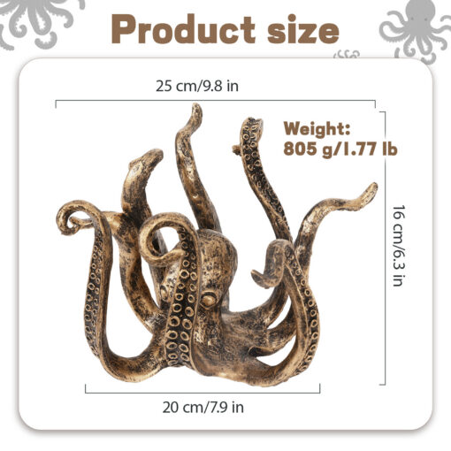 Elosung Bronze Octopus Mug Holder – image 3