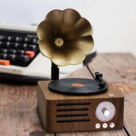 Elosung Gramophone Bluetooth Speaker with TF and USB – image 1