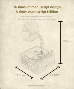 Elosung Gramophone Bluetooth Speaker with TF and USB - Image 4