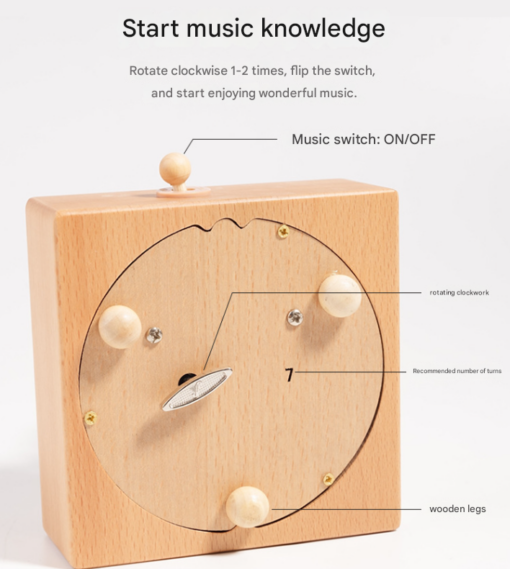Elosung Ferris Wheel Music Box Hand-Cranked – image 2