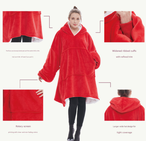 Elosung Wearable Blanket Hoodie with Giant Pocket – image 2