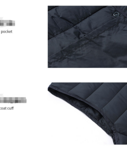 Elosung Men's Lightweight Black Puffer Vest - Image 4