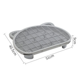Elosung Grey Cat Litter Mat with Dual-Layer Tray – image 1