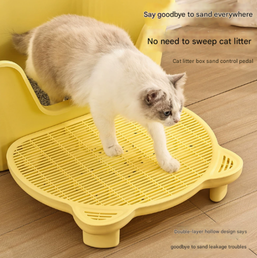 Elosung Cat Litter Mat with Elevated Dual-Layer Tray – image 2