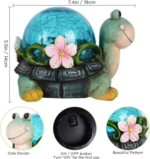 V888-ELOSUNG34548-202507281710-00.jpg Elosung Turtle Garden Statue with Glowing Solar LED – image 1