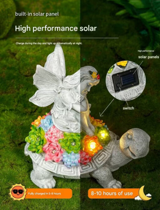 Elosung Dog Solar Garden Statue with Glowing LEDs – image 4