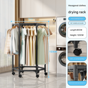 Elosung Rotating Garment Rack with Wheels – image 1
