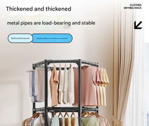 Elosung Rotating Garment Rack with Wheels – image 3