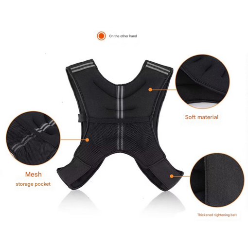 Elosung 5kg Weighted Vest with Reflective Strips – image 3