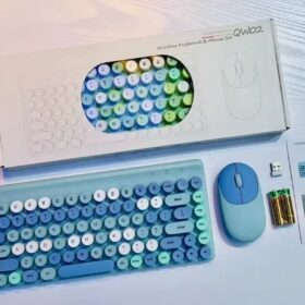 Elosung Wireless Keyboard & Mouse Combo, Round Keys – image 1