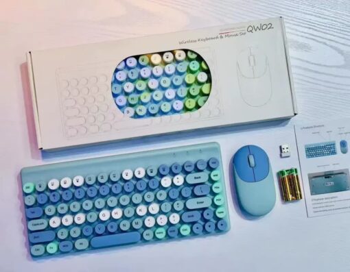 V888-ELOSUNG35105-202506241005-00.jpg Elosung Wireless Keyboard & Mouse Combo, Round Keys – image 1