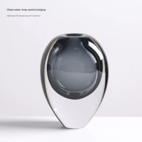 Elosung Teardrop Glass Vase with Glazed Finish – image 1