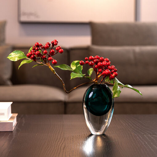Elosung Teardrop Glass Vase with Glazed Finish – image 3