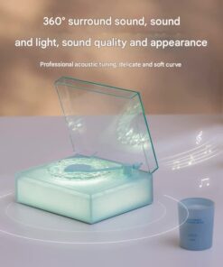 Elosung Retro Vinyl Bluetooth Speaker with Ripple Light - Image 4
