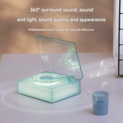 Elosung Retro Vinyl Bluetooth Speaker with Ripple Light – image 4