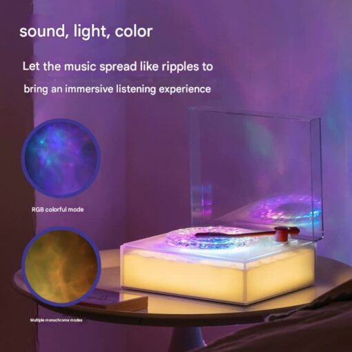 Elosung Vinyl Bluetooth Speaker with Ripple Light – image 2