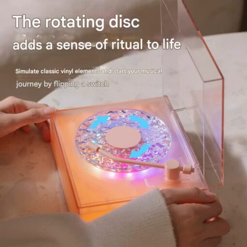 Elosung Vinyl Bluetooth Speaker with Ripple Light – image 3