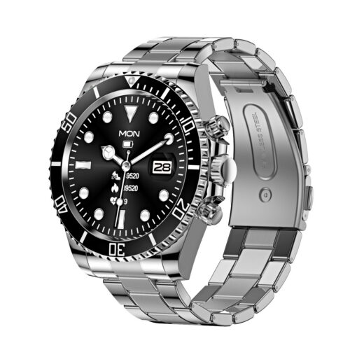 V888-ELOSUNG35444-202506301041-00.jpg Elosung Stainless Steel Smartwatch with Timer Bezel – image 1