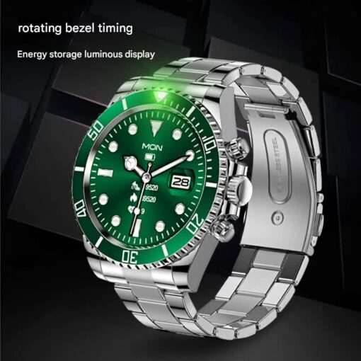 Elosung Stainless Steel Smartwatch with Timer Bezel – image 2