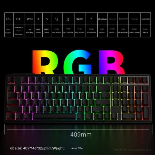 Elosung RGB Mechanical Keyboard with Hot-Swap PCB – image 2
