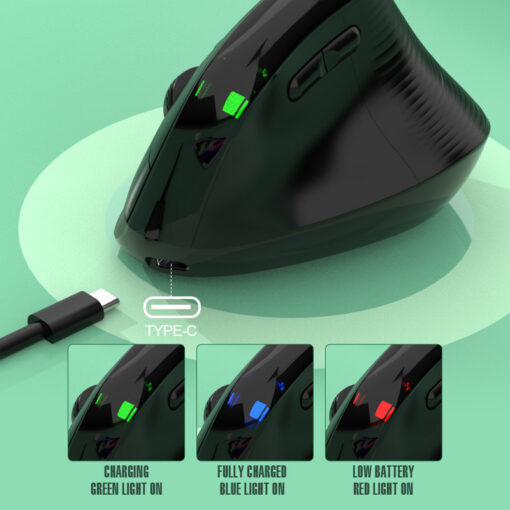 Elosung Vertical Wireless Mouse, Dual Mode – image 3