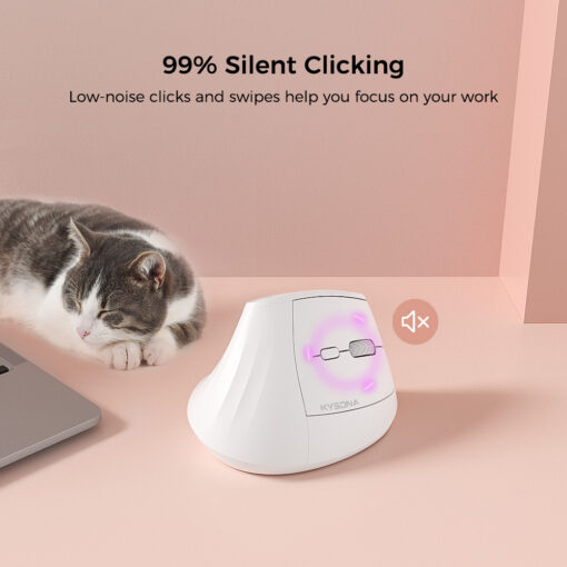 Elosung Ergonomic Vertical Mouse, 3-Device Wireless – image 3