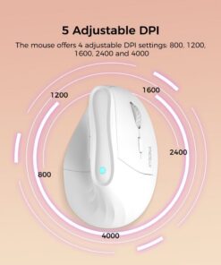 Elosung Ergonomic Vertical Mouse, 3-Device Wireless - Image 4