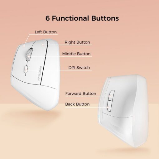 Elosung Vertical Mouse, Bluetooth 5.0, 3 Devices – image 6