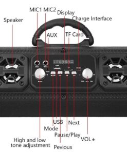 Elosung Portable Speaker with FM Radio - Image 4