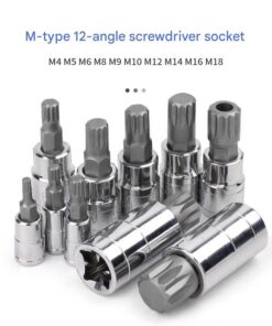 Elosung 10 Piece M Type Spline Socket Set Chrome Steel - Image 3