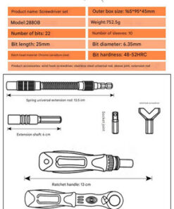 Elosung Ratchet Tool Set with CR-V Bits - Image 6
