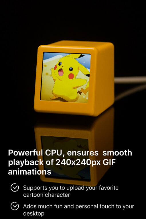 Elosung Wi-Fi Weather Clock with GIF Display – image 6
