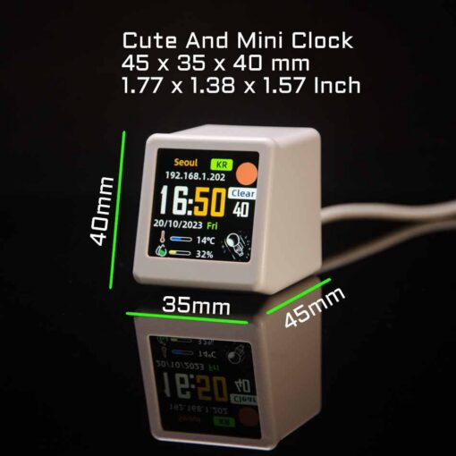 Elosung Wi-Fi Weather Clock with GIF Display – image 8