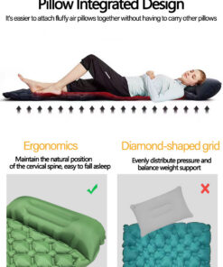 Elosung 2pc Inflatable Camping Mat with Pillow - Image 6