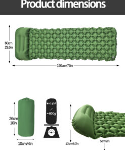 Elosung 2pc Ultralight Camping Mat with Pillow - Image 3