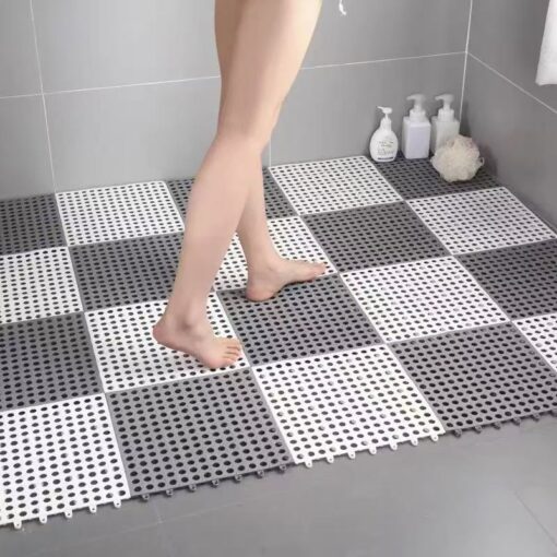 Elosung 18 Pack PVC Drainage Floor Tiles – image 1