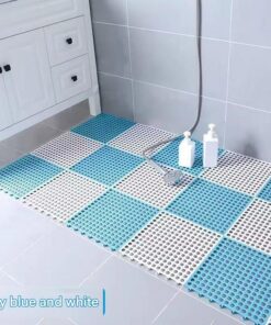 Elosung PVC Drainage Shower Floor Tiles, 18-Pack - Image 1