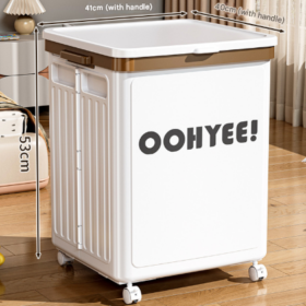 Elosung Foldable Storage Box with Lid and Wheels – image 1