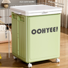 Elosung Foldable Storage Box with Lid and Wheels – image 1