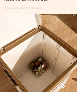 Elosung Foldable Storage Box with Lid and Wheels - Image 4