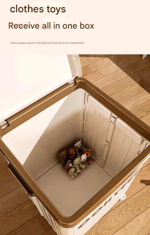 Elosung Foldable Storage Box with Lid and Wheels – image 4