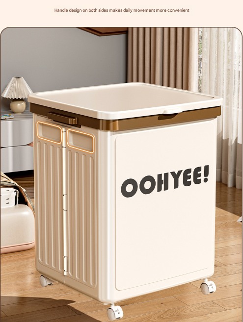 Elosung Foldable Storage Box with Lid and Wheels – image 7